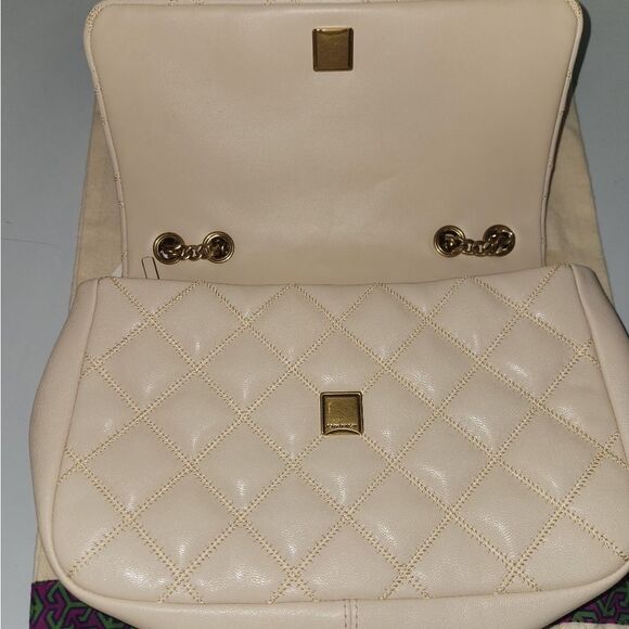 New! Tory Burch Willa Convertible Shoulder Bag In Brie - Picture 7 of 11